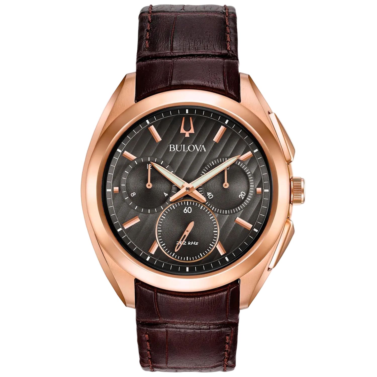 97A124 Reloj Bulova Curv de hombre correa de cuero