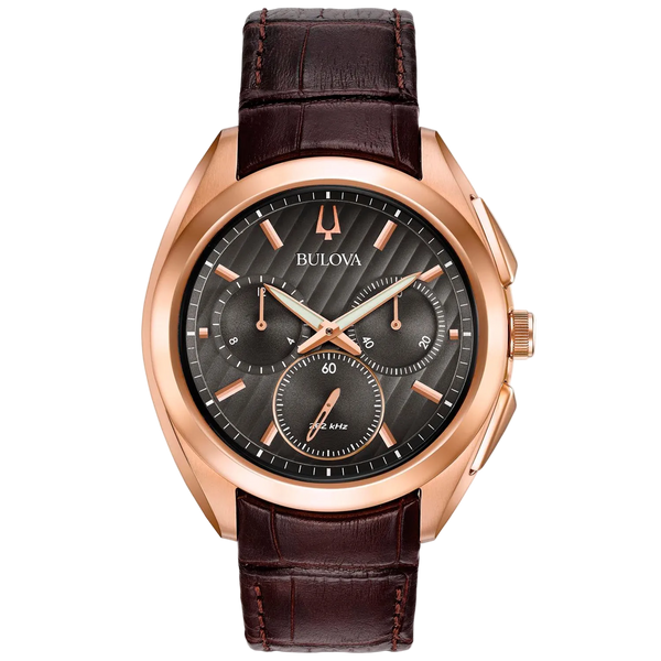 Reloj Bulova Curv de hombre correa de cuero - Reloj original en Guatemala