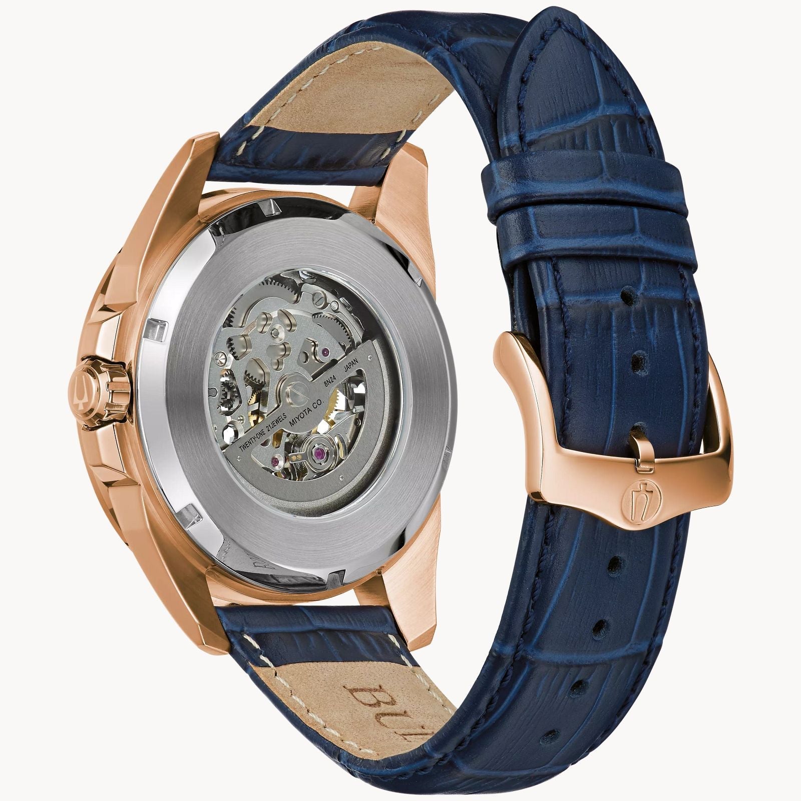 Reloj Bulova Sutton de hombre pulsera de cuero - Vista trasera