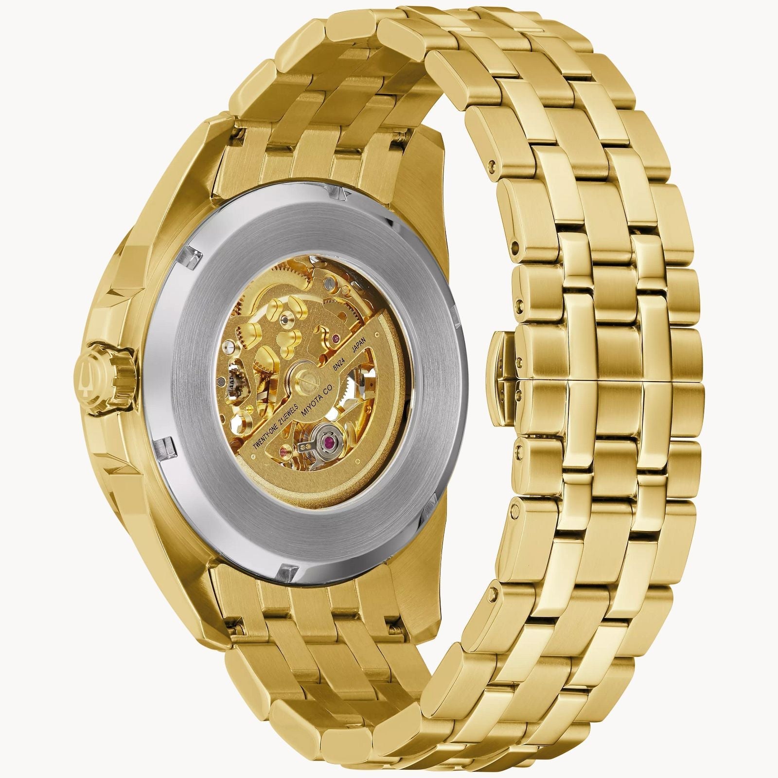 Reloj Bulova Sutton Hombre Pulsera Metal Dorado - Detalle de esfera