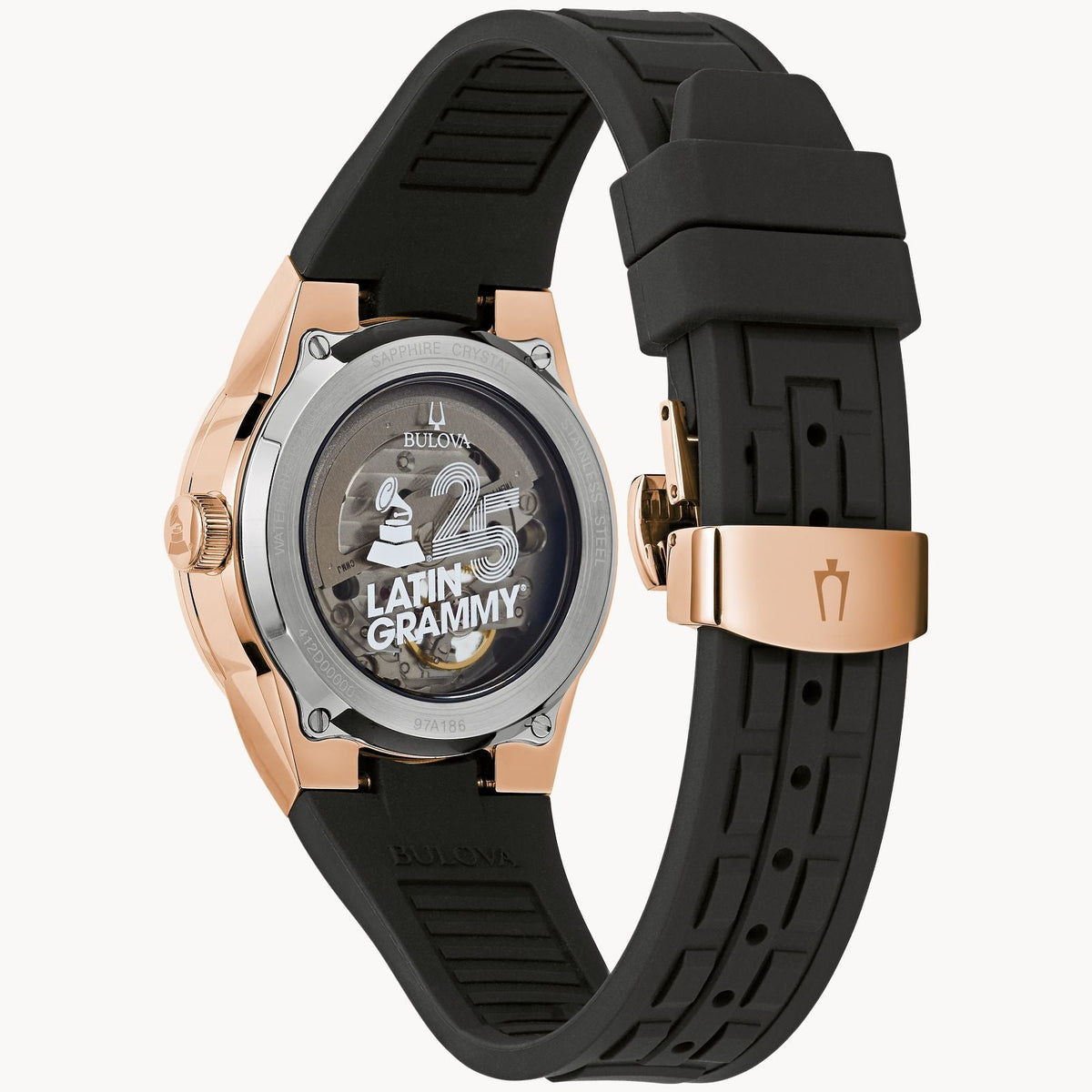 97A186 Reloj Bulova Latin Grammy de hombre banda de resina - Resina Negro