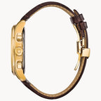 Reloj Bulova Classic Hombre Correa de Cuero Dorado - Detalle de esfera