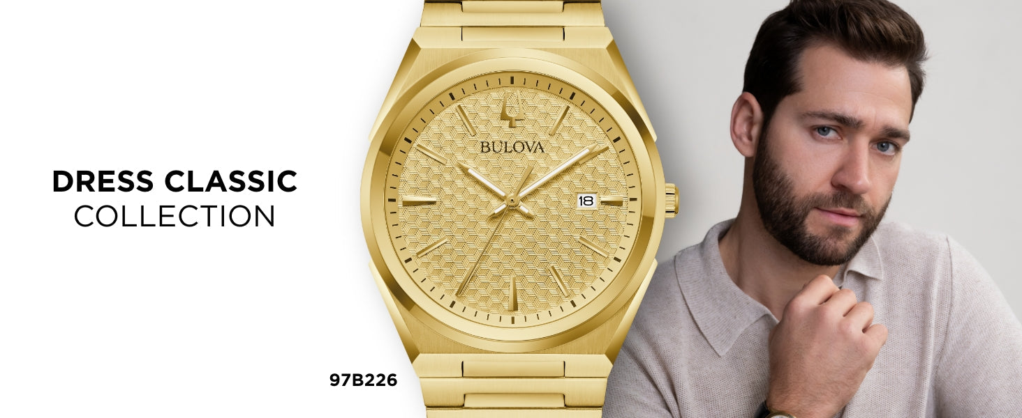 Reloj Bulova Classic Hombre Acero Dorado - Detalle de esfera