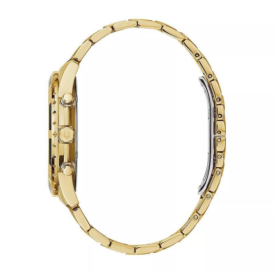 Reloj Bulova Diamond Hombre Acero Tono Dorado - Detalle de esfera
