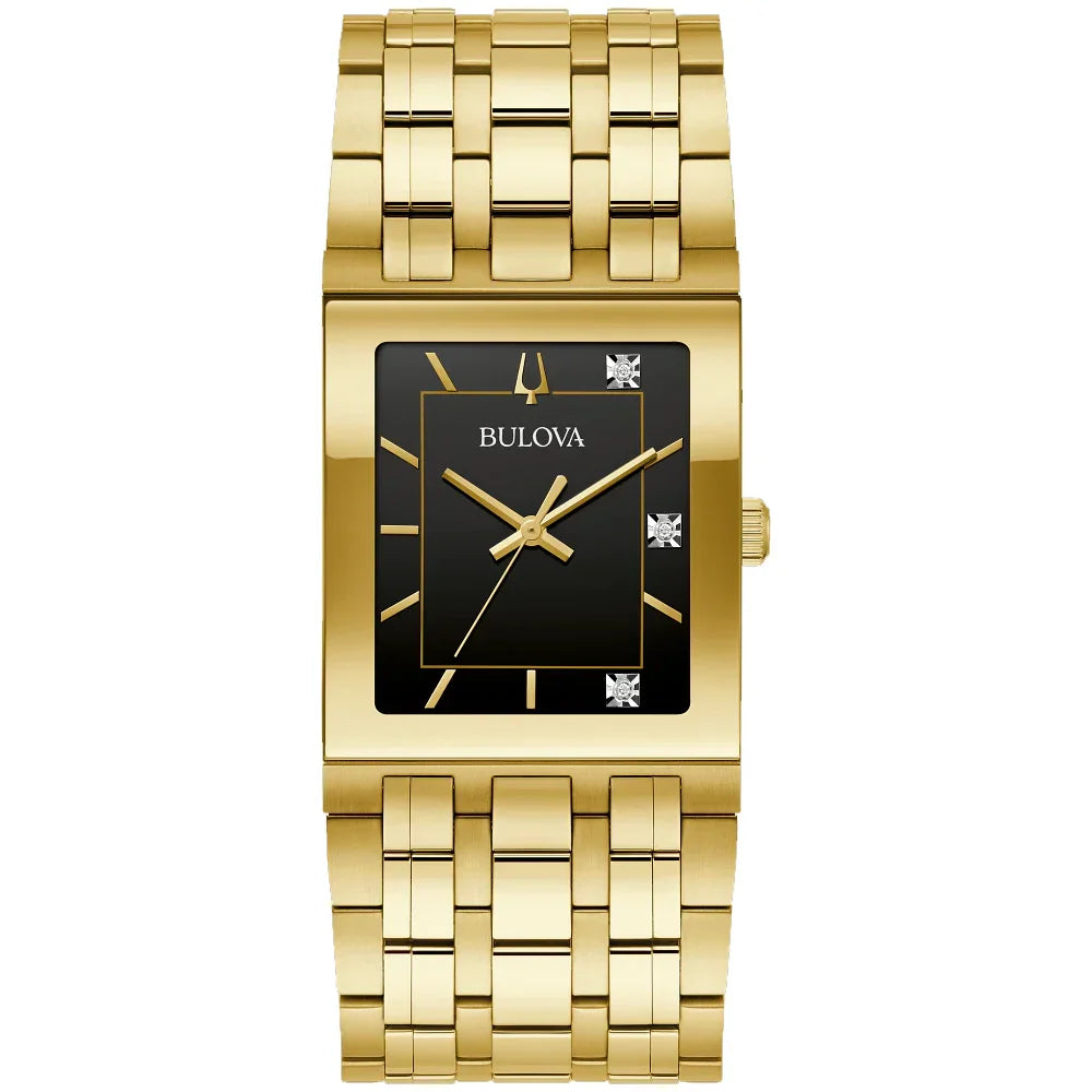 Reloj Bulova Quadra Hombre Correa Acero Dorado - Reloj original en Guatemala
