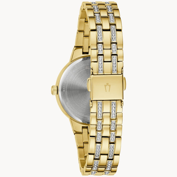 Reloj Bulova Phantom Mujer Correa de Acero Dorado - Vista lateral