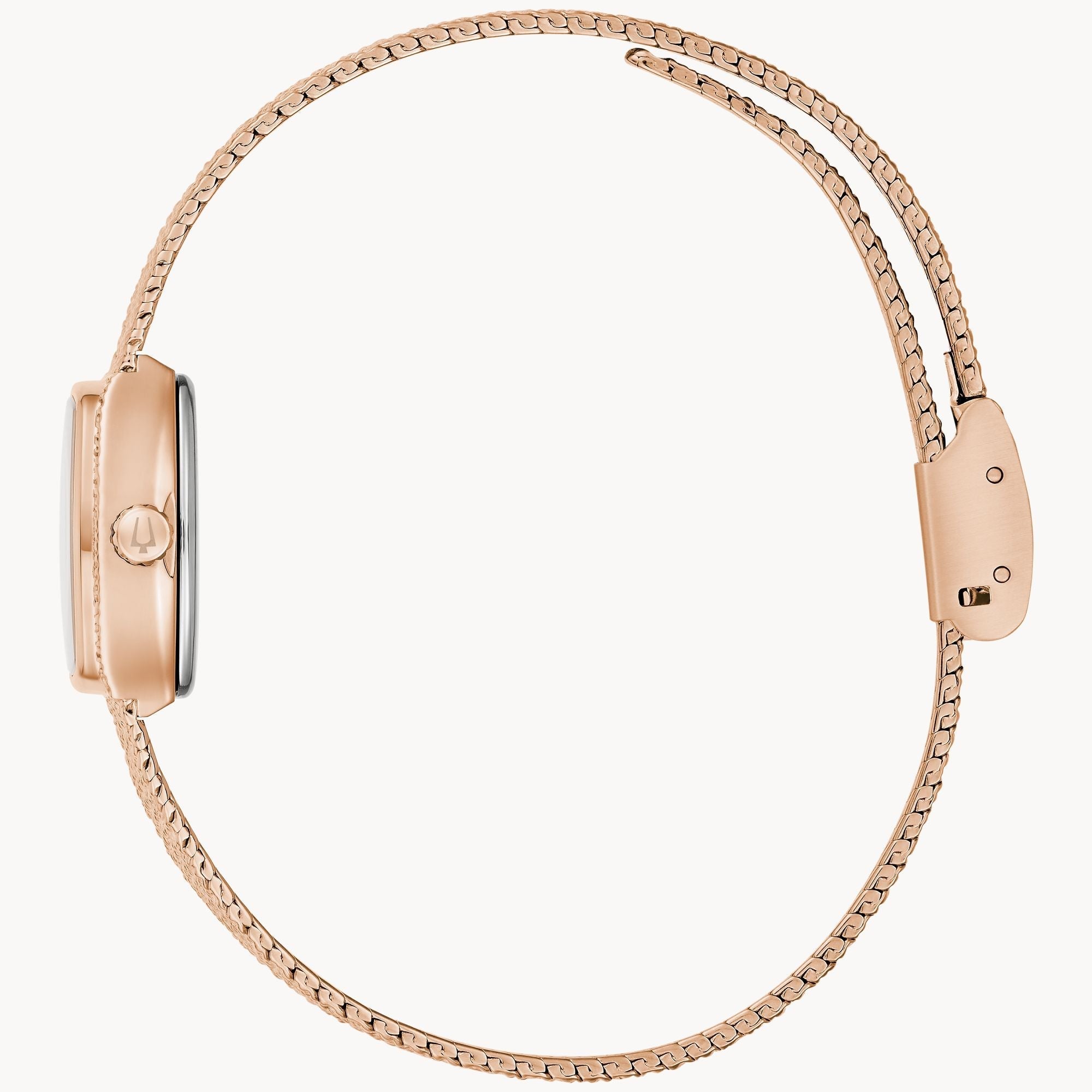 Reloj Bulova Goddess of Time Mujer Malla Oro Rosa - Detalle de esfera