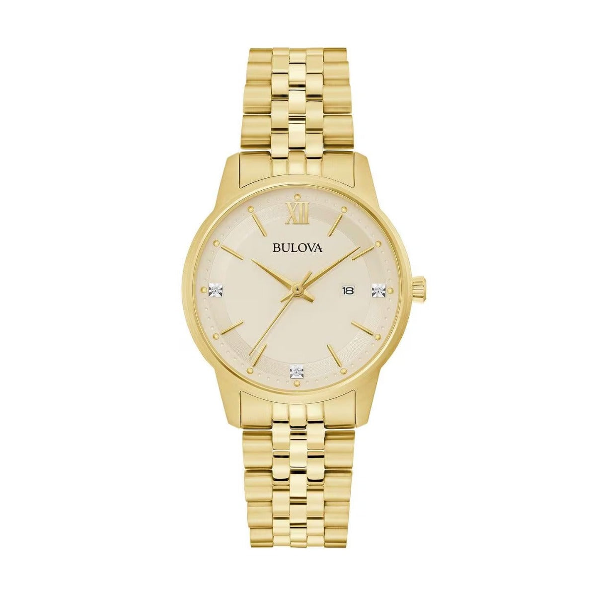 Reloj Bulova Sutton Diamond de mujer correa de metal - Reloj original en Guatemala