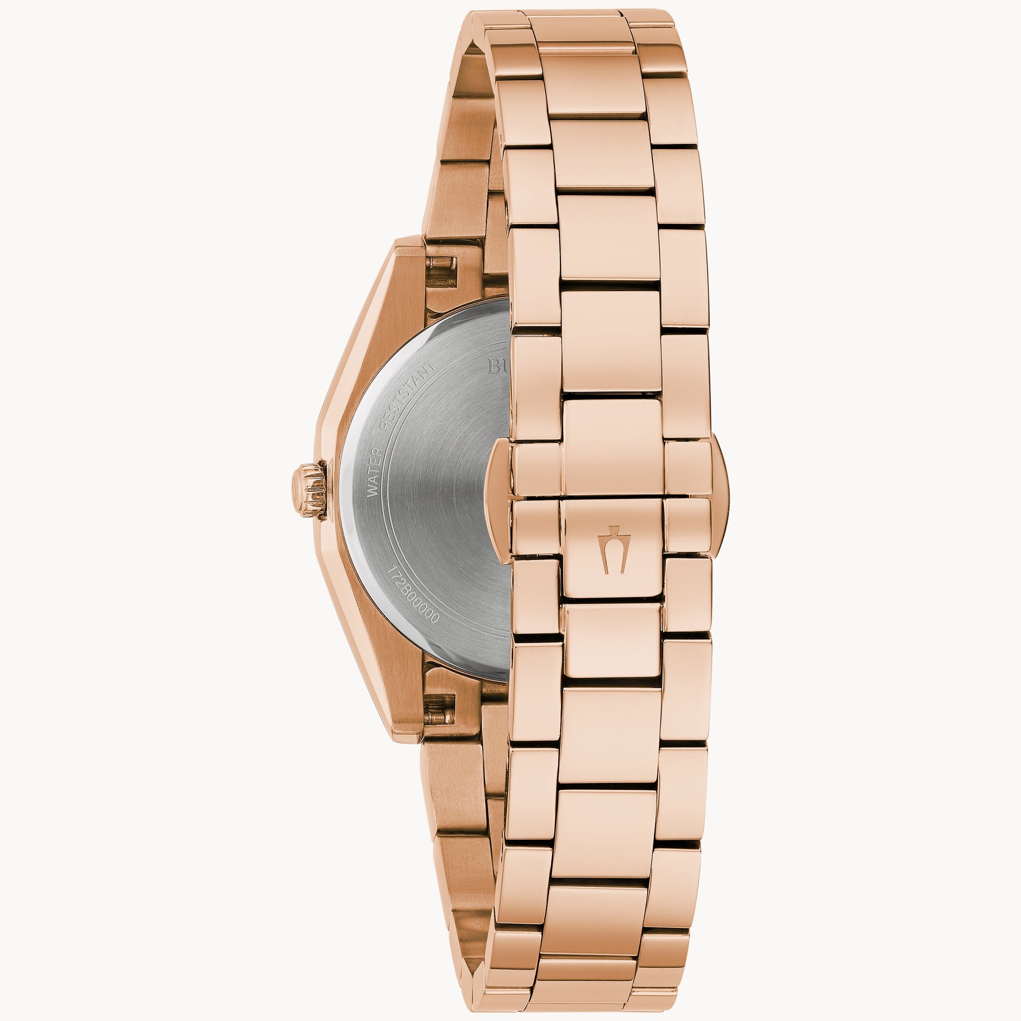 Reloj Bulova Surveyor Mujer Acero Tono Oro Rosa - Vista lateral