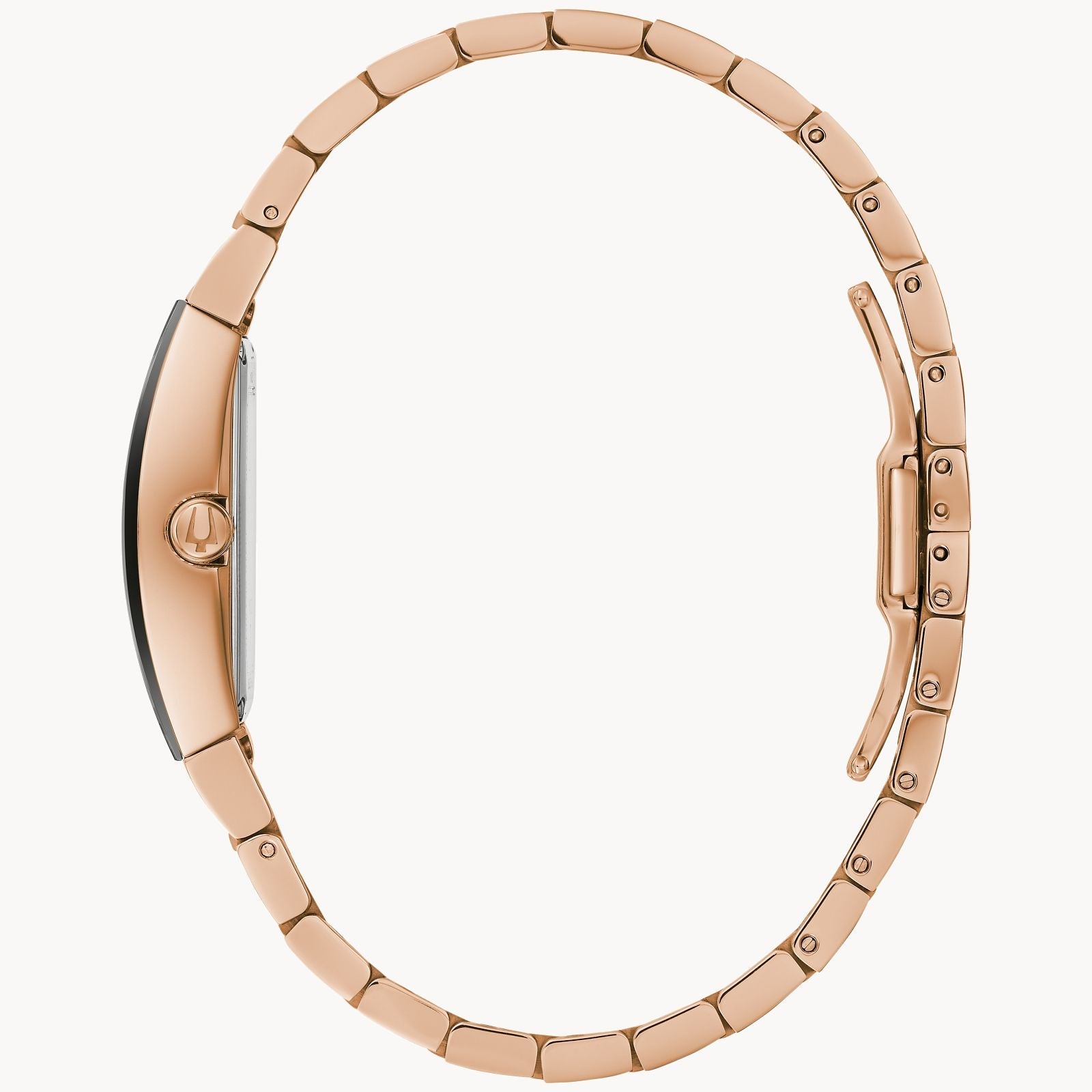 Reloj Bulova Gemini Mujer Acero Negro y Oro Rosa - Vista 5