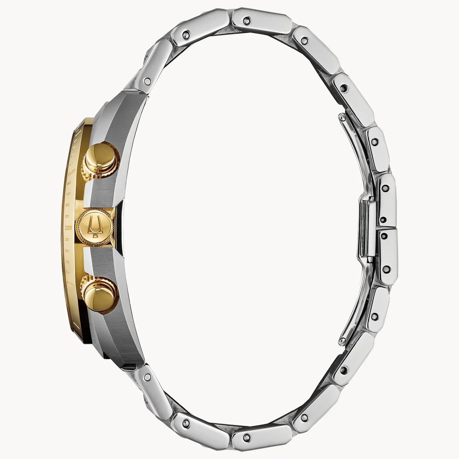 Reloj Bulova Curv Hombre Acero Bicolor - Vista lateral