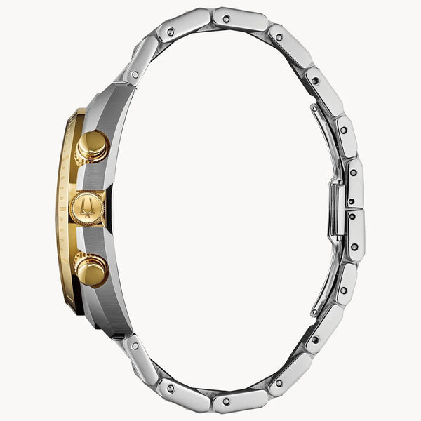 Reloj Bulova Curv Hombre Acero Bicolor - Vista lateral