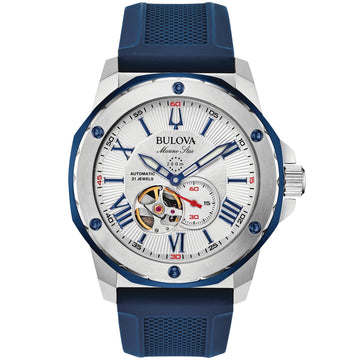 98A225 Reloj Bulova Marine Star de hombre pulsera de resina 44 mm - Resina Azul