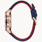 Reloj Bulova Marine Star Hombre Correa Caucho Azul - Detalle de esfera