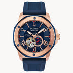 Reloj Bulova Marine Star Hombre Correa Caucho Azul - Reloj original en Guatemala
