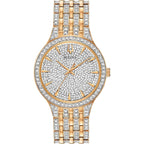 Reloj Bulova Crystal Mujer Correa de Metal Dorado - Reloj original en Guatemala