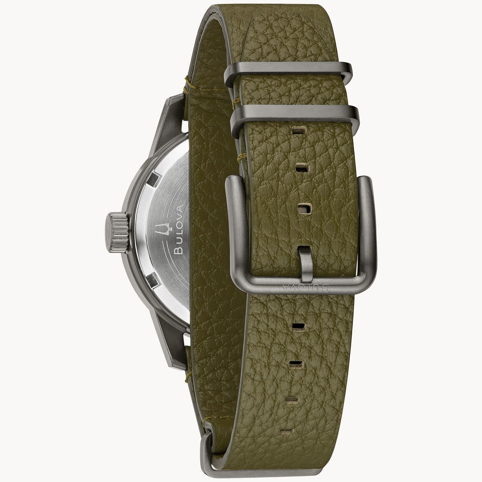 98A255 Bulova Hack Watch de caballero pulsera de cuero