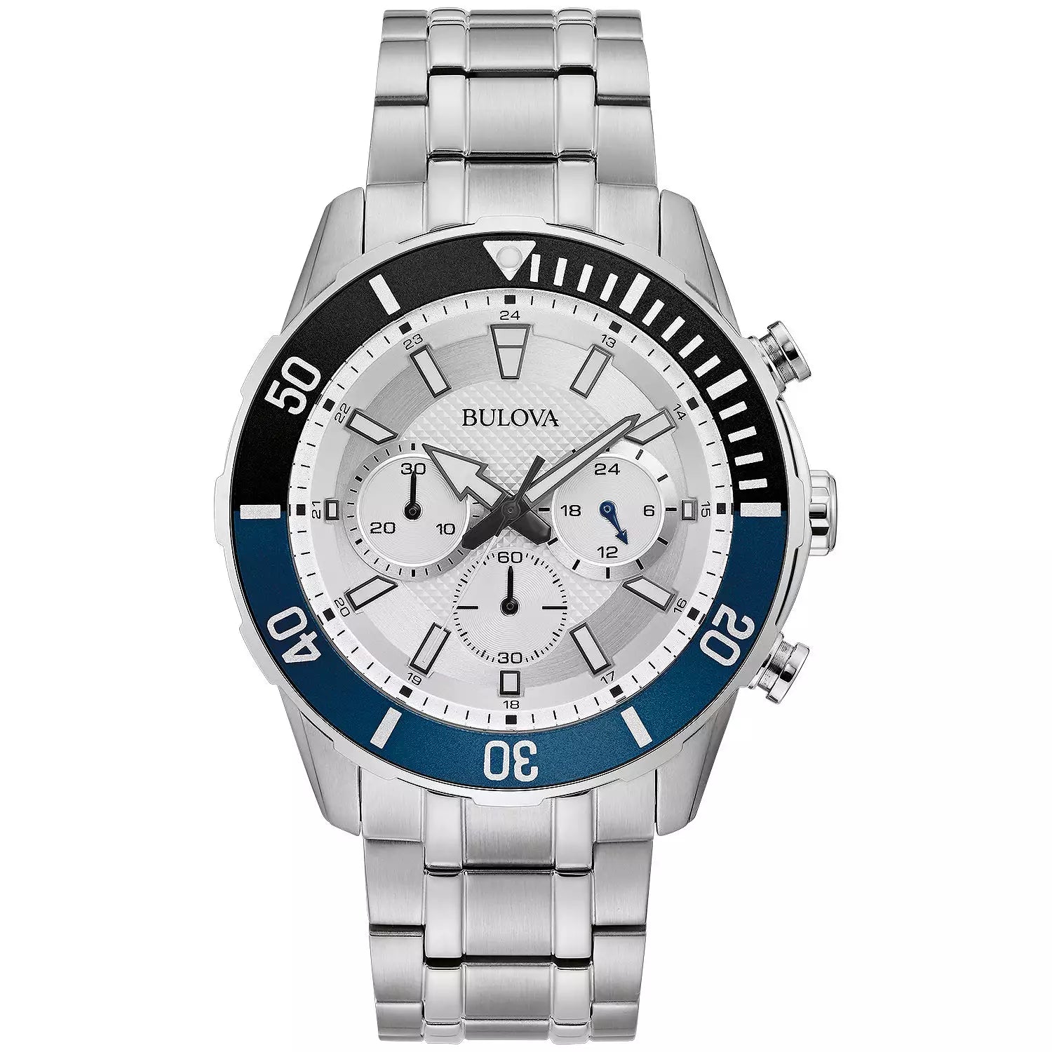 98A257 Reloj de Vestir Bulova con Cronógrafo para Hombre banda de acero inoxidable