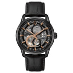 98A283 Reloj Bulova Sutton Skeleton de hombre correa de cuero