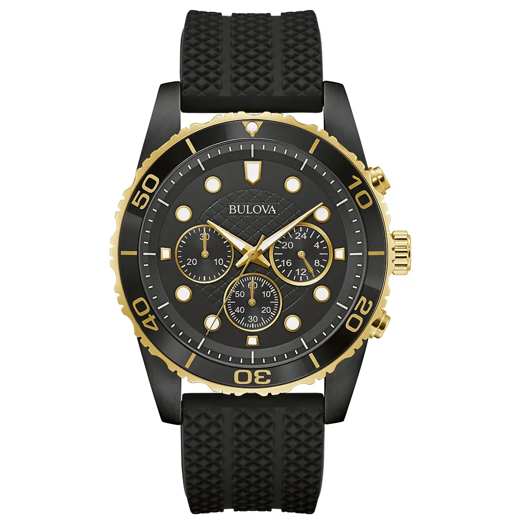 98A297 Reloj Bulova Sport de hombre correa de silicona - Resina Negro