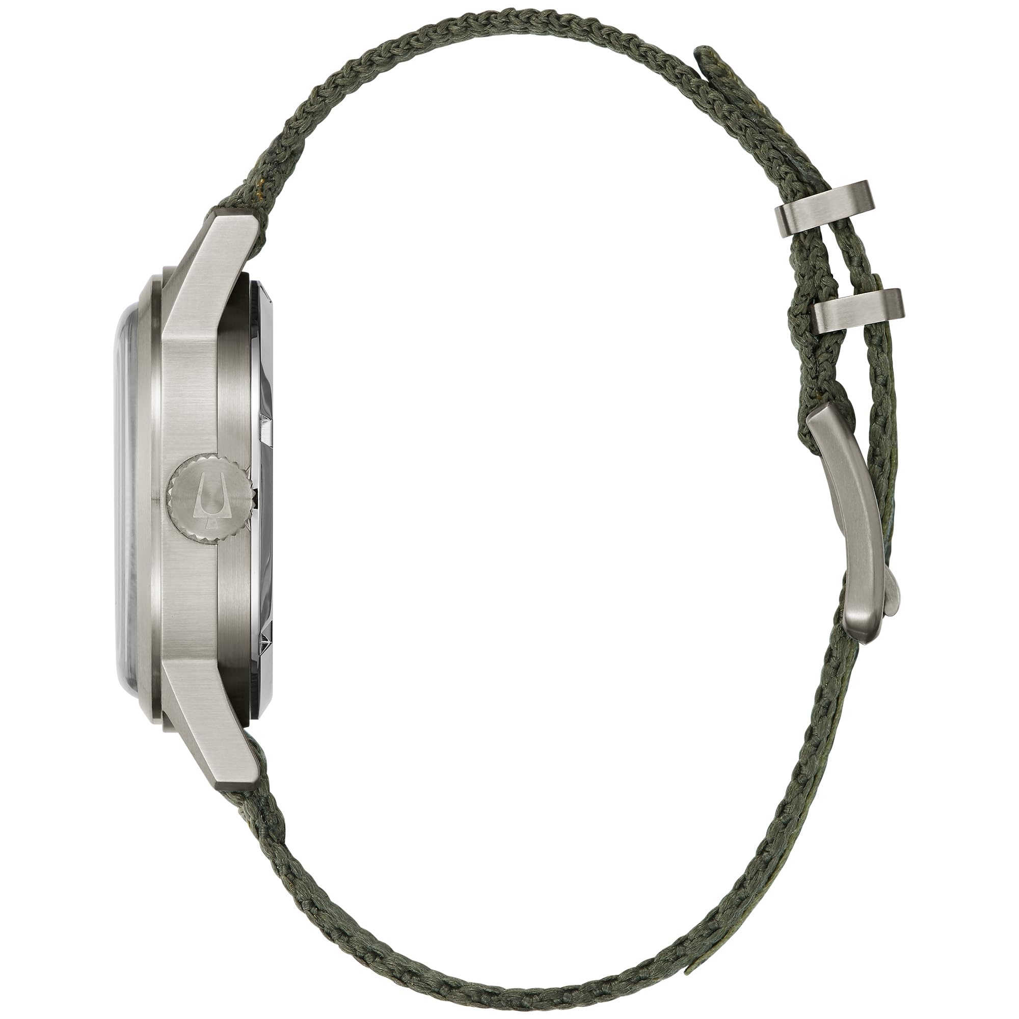 Reloj Bulova Hack Military Hombre Correa Tela - Detalle de esfera