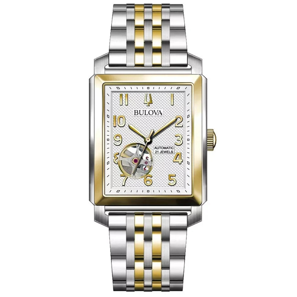 98A308 Bulova Skeleton de hombre pulsera de metal