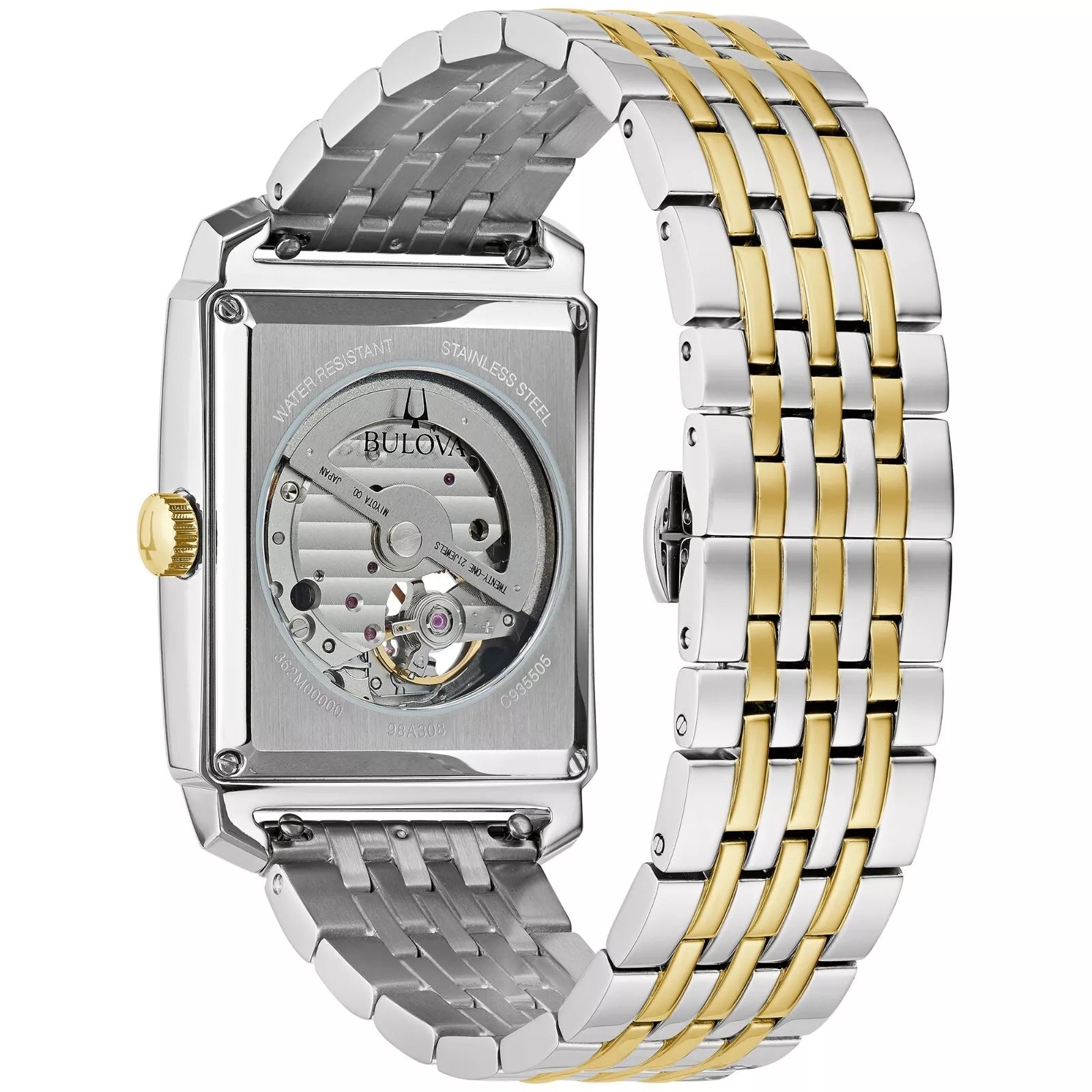 98A308 Bulova Skeleton de hombre pulsera de metal