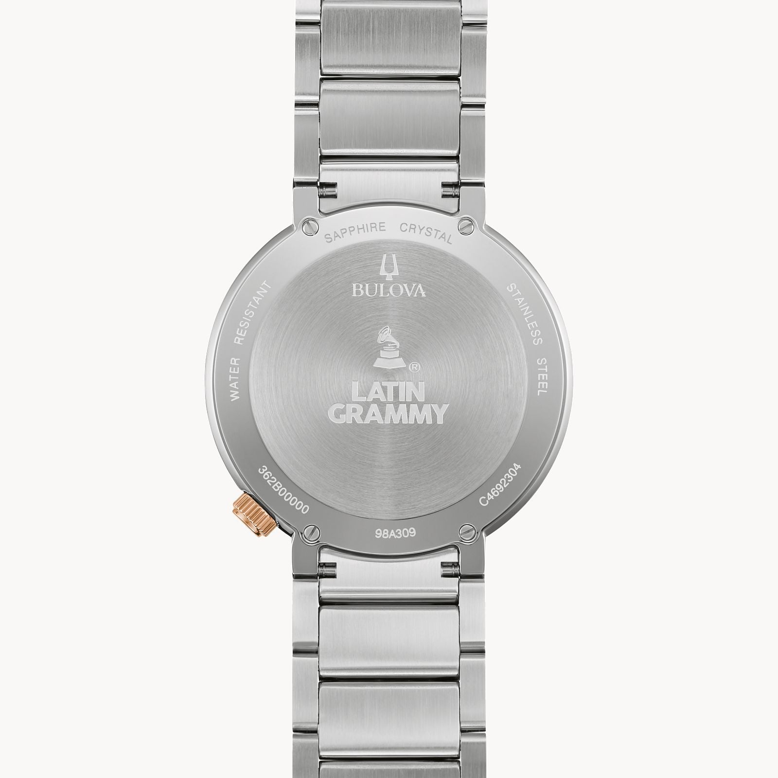 Reloj Bulova Latin Grammy Hombre Acero Bicolor - Vista trasera