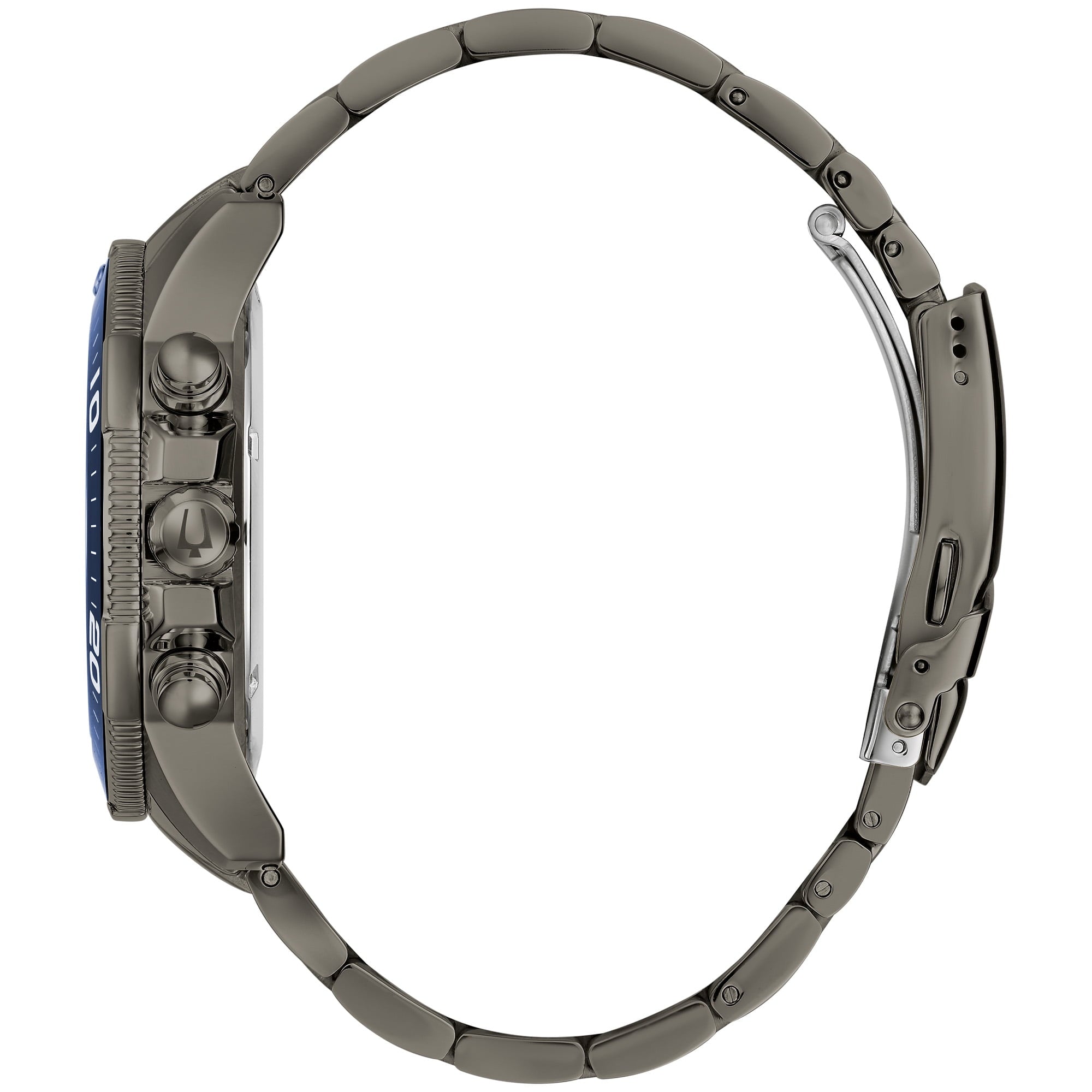 Reloj Bulova Sport Hombre Acero Gris Esfera Azul - Vista lateral