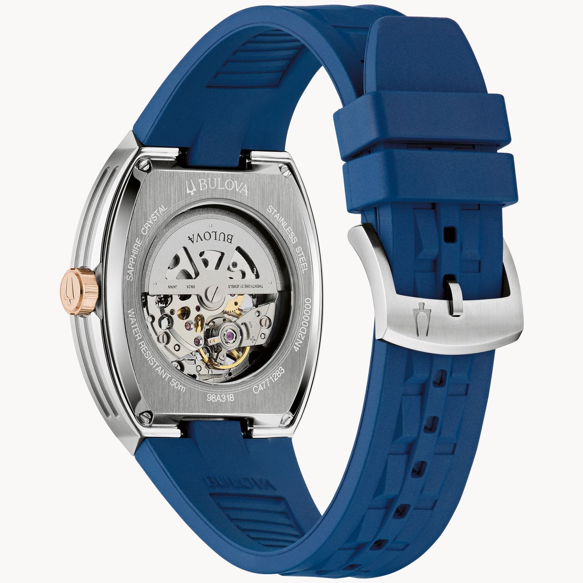 98A318 Reloj Bulova Machine de hombre corrrea de resina