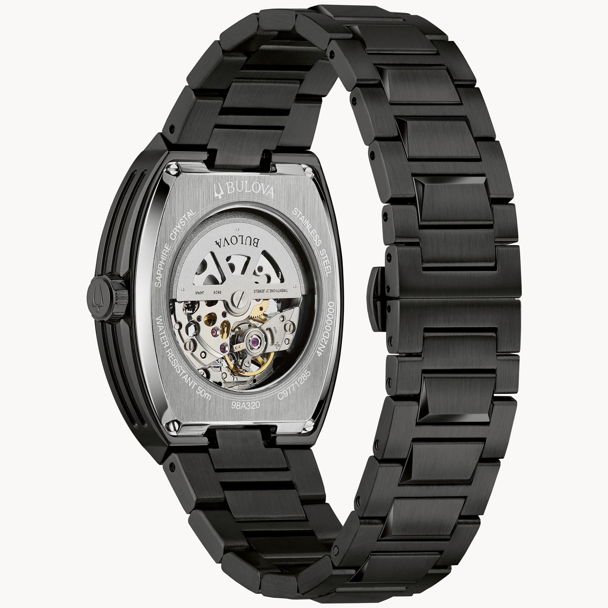 98A320 Reloj Bulova Maquina Automático de hombre correa de metal