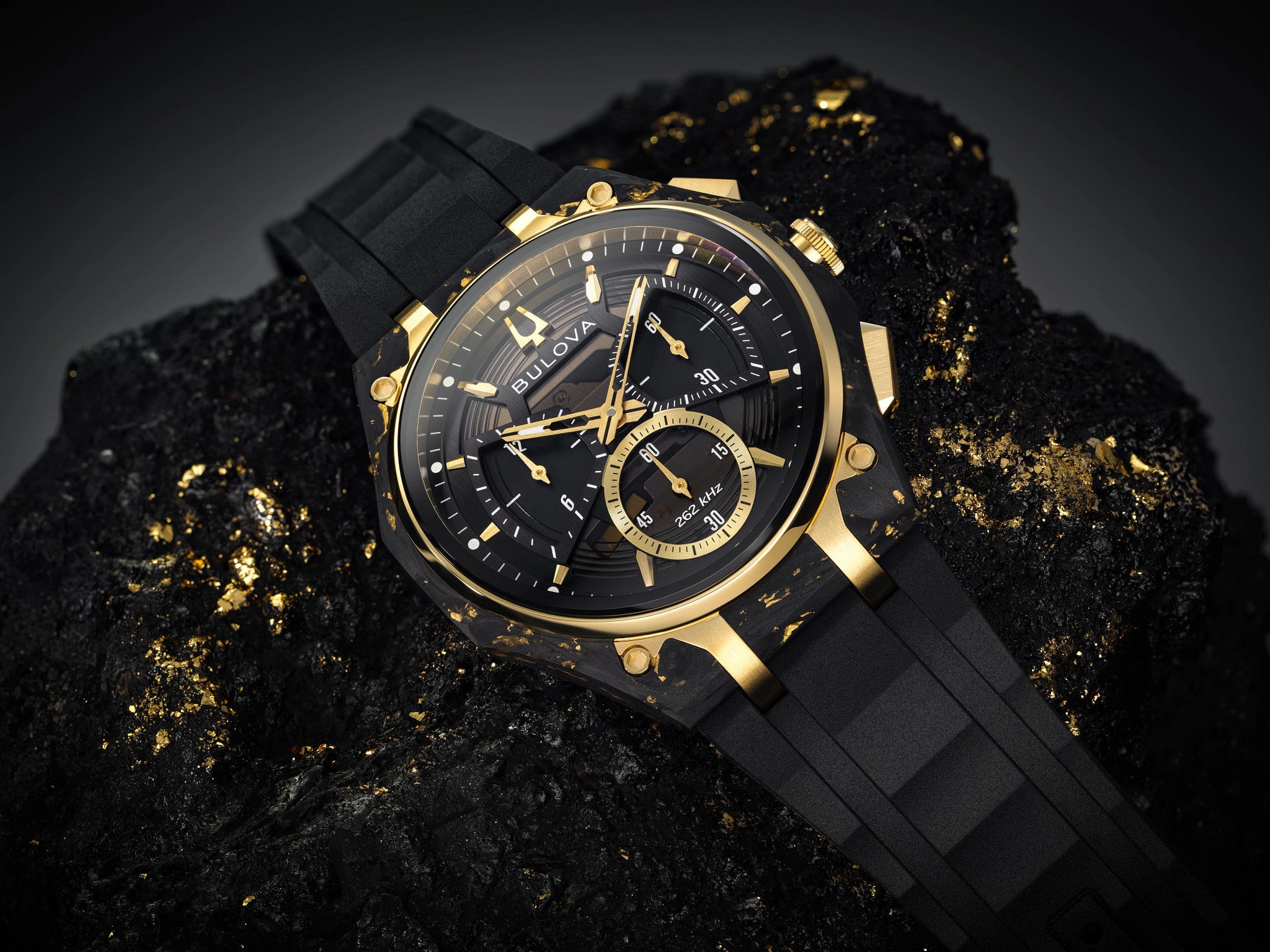 98A328 Reloj Bulova Curv de hombre correa de resina