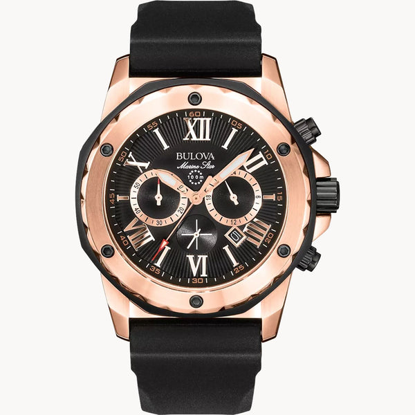 Reloj Bulova Marine Star Hombre Caucho Tono Oro - Reloj original en Guatemala