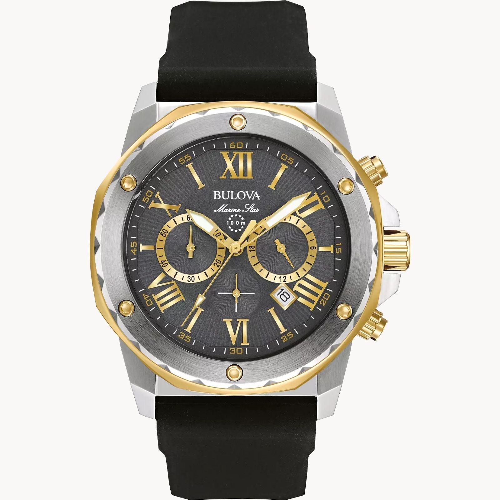 Reloj Bulova Marine Star Hombre Caucho Tono Dorado - Reloj original en Guatemala