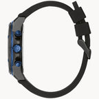 Reloj Bulova Marine Star Hombre Caucho Negro Azul - Vista trasera