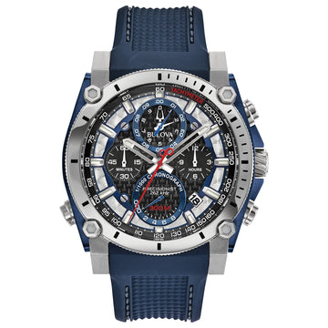 98B315 Reloj Bulova Icon de hombre pulsera de caucho azul 46.5 mm