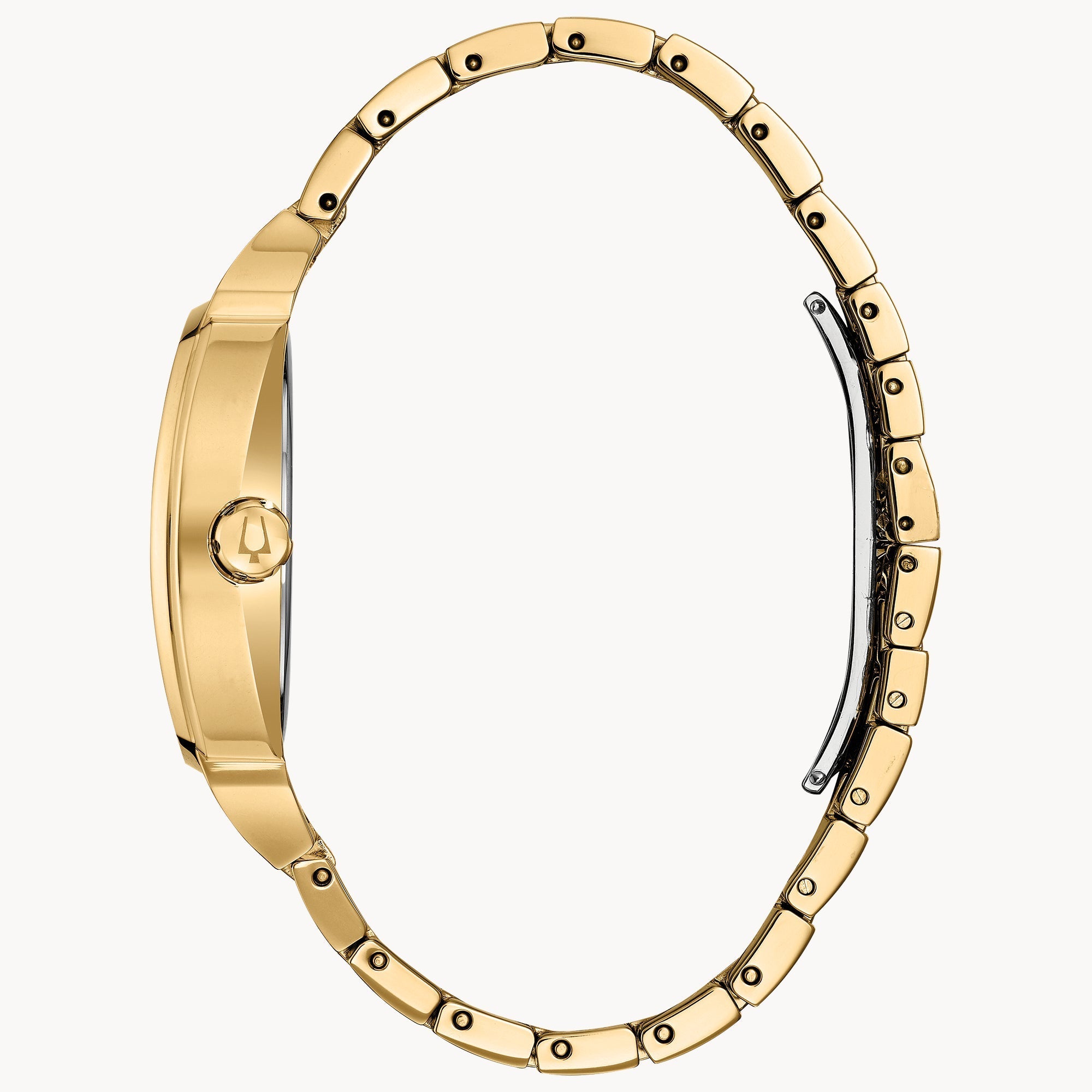 Reloj Bulova Crystal Hombre Metal Dorado - Vista lateral