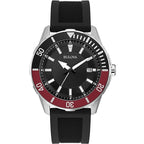 Reloj Bulova Marine Star Hombre Correa Caucho Negro y Rojo - Reloj original en Guatemala