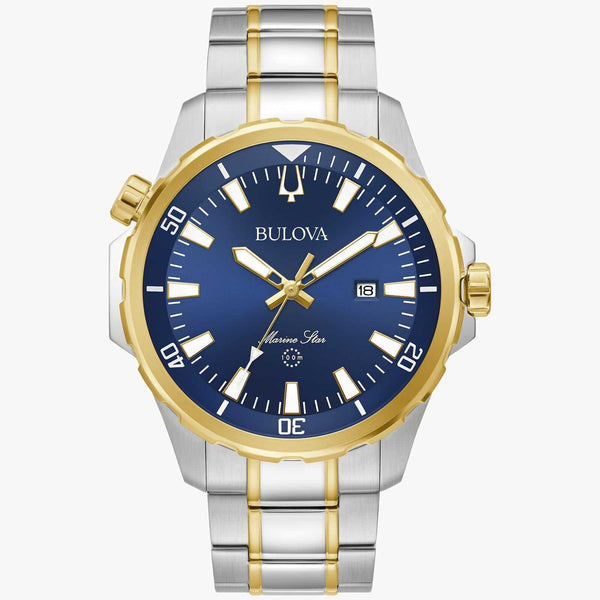Reloj Bulova Marine Star Hombre Acero Bicolor Azul - Reloj original en Guatemala