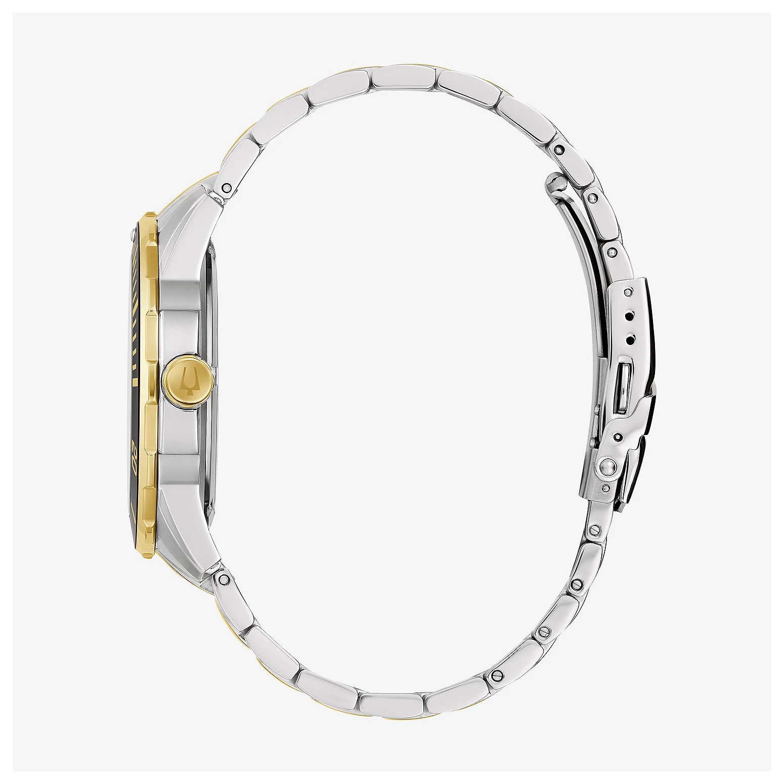 Reloj Bulova Hombre Acero Bicolor Esfera Negra - Detalle de esfera