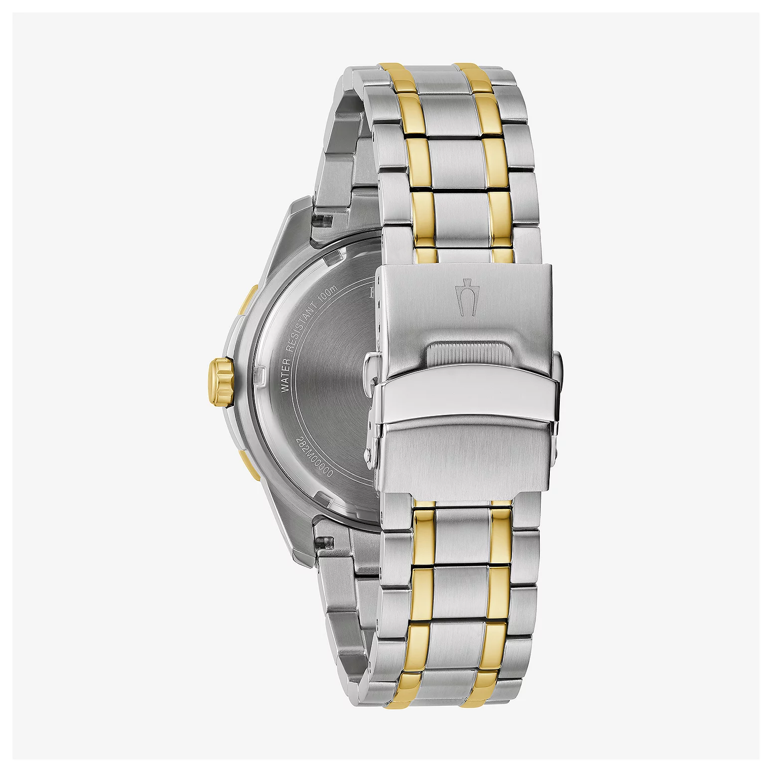 Reloj Bulova Hombre Acero Bicolor Esfera Negra - Vista lateral