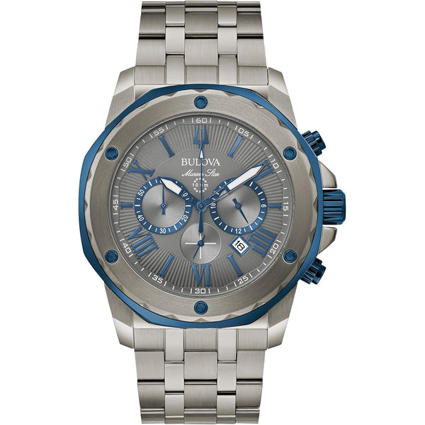 98B411 Reloj Bulova Marine de hombre banda de metal - Acero Inoxidable Plateado