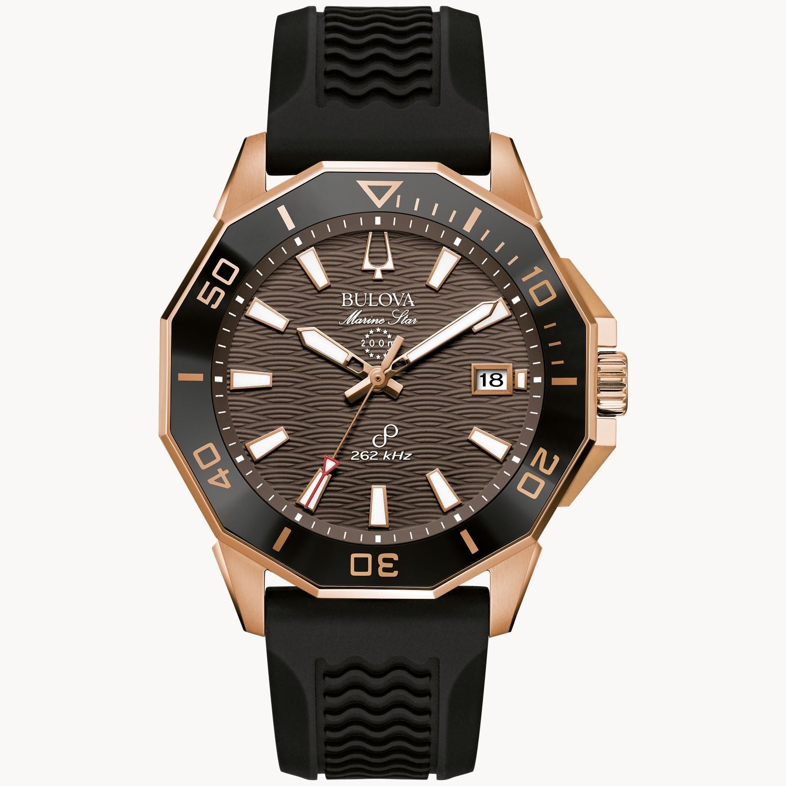 Reloj Bulova Marine Star Hombre Caucho Oro Rosa - Reloj original en Guatemala