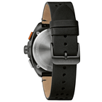 98B428 Reloj Bulova Racer Black pulsera de cuero - Cuero Negro