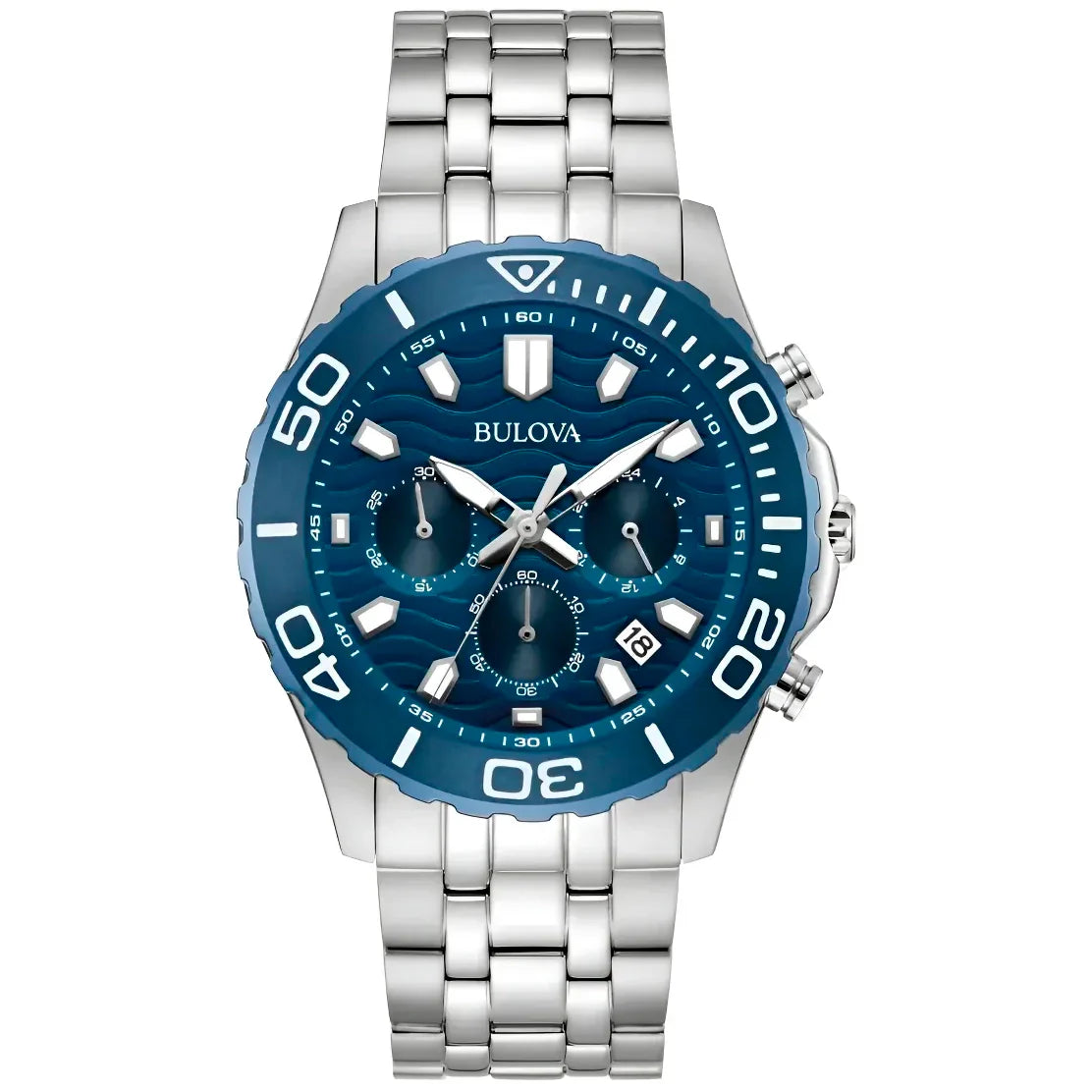 Reloj Bulova Marine Star Hombre Correa Acero Azul - Reloj original en Guatemala