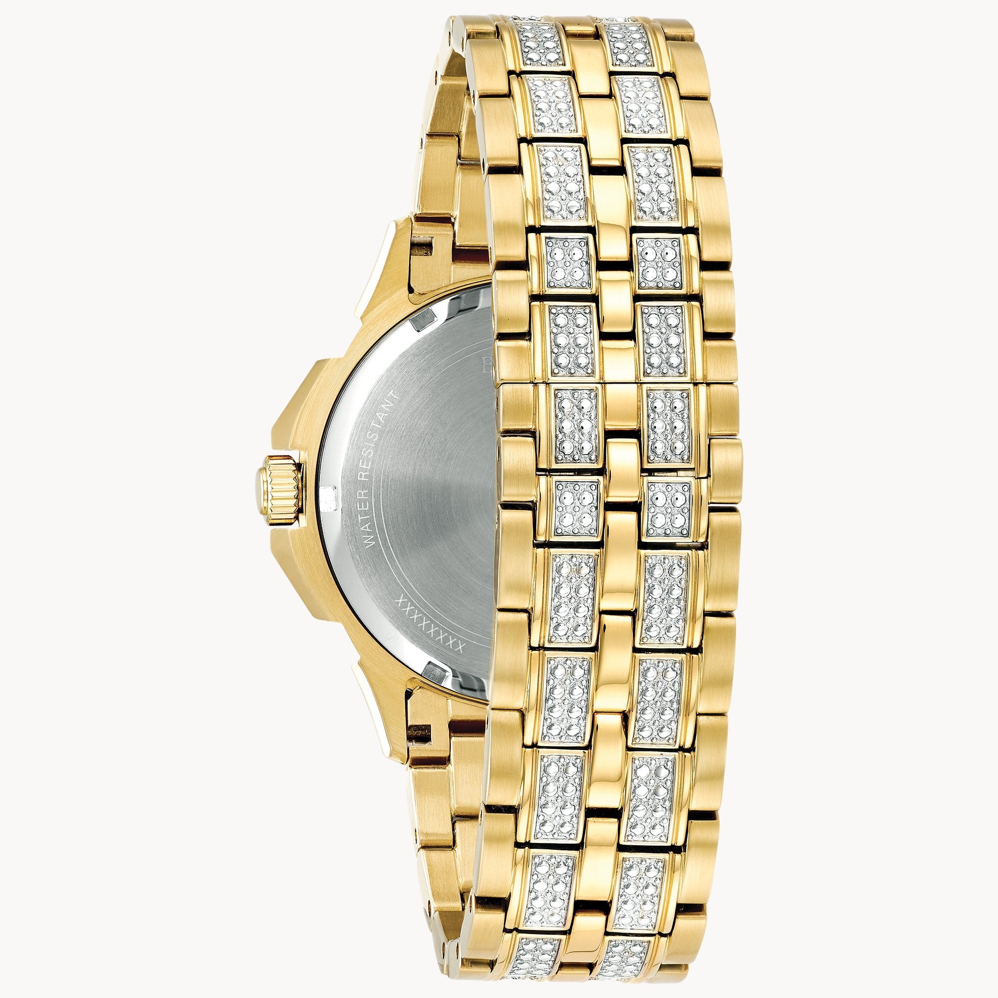 Reloj Bulova Octava Hombre Acero Dorado Cristales - Vista lateral