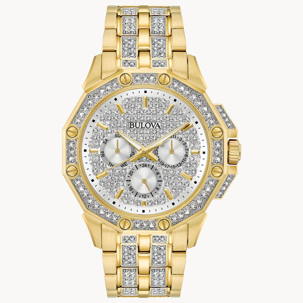 Reloj Bulova Octava Hombre Acero Dorado Cristales - Reloj original en Guatemala