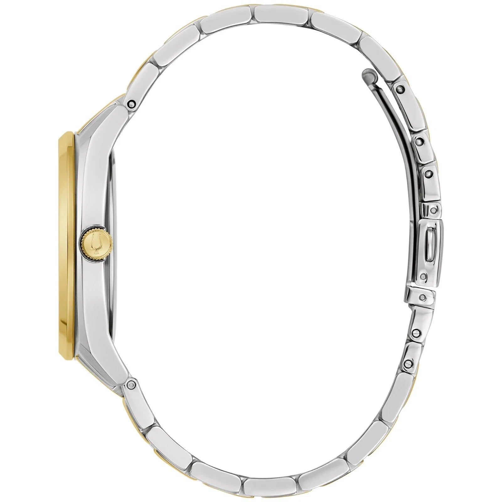 98C147 Bulova Surveyor de caballero pulsera de acero inoxidable - Acero Inoxidable Bicolor