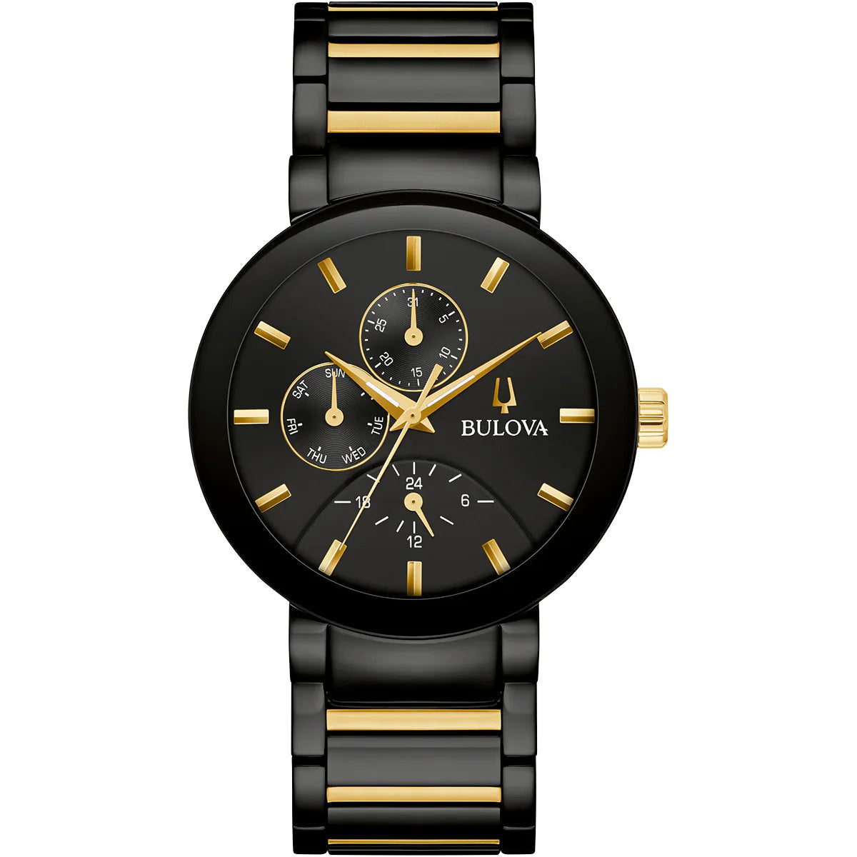 Reloj Bulova Futuro Hombre Acero Negro y Dorado - Reloj original en Guatemala