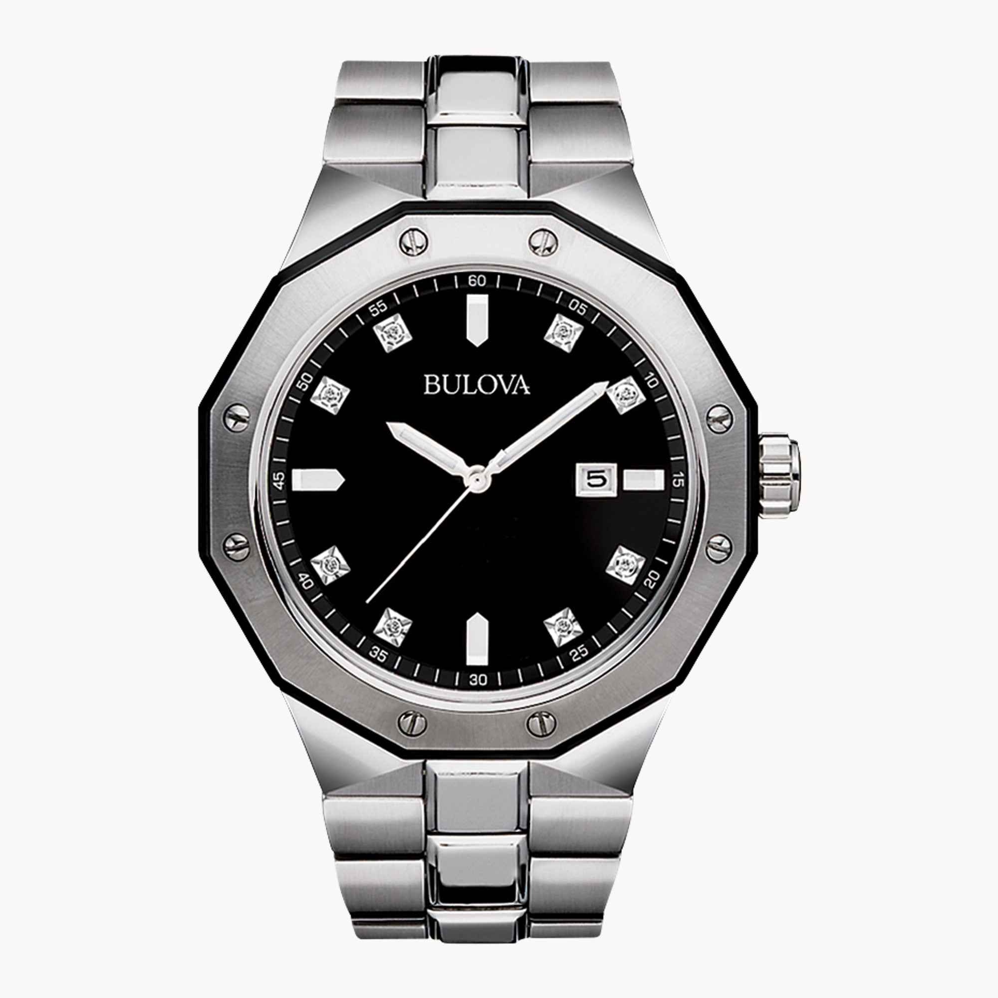 Reloj Bulova Classic Diamond Hombre Brazalete Acero Negro - Reloj original en Guatemala